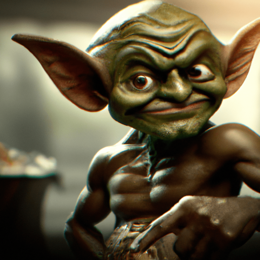 devious goblin, goblin you can't trust, realistic, photo, high resolution, trending in artstation
